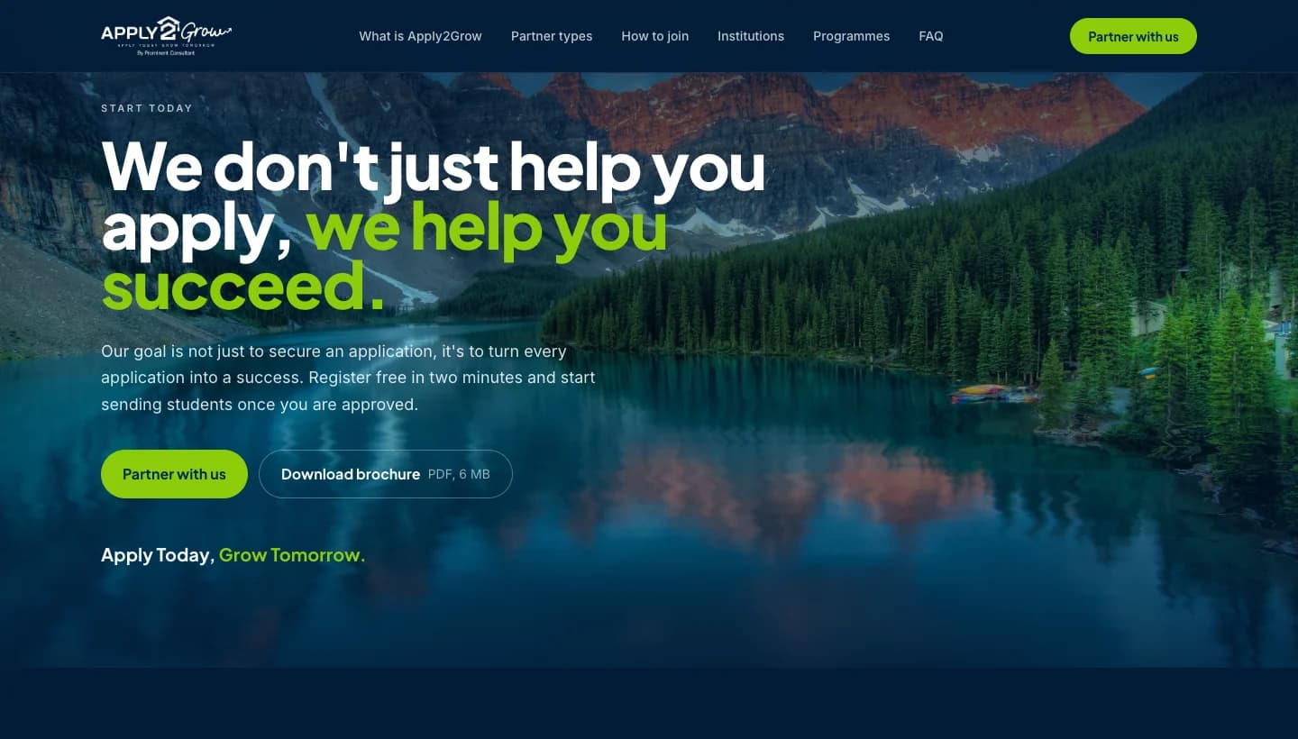 The closing sign-up section for new partners