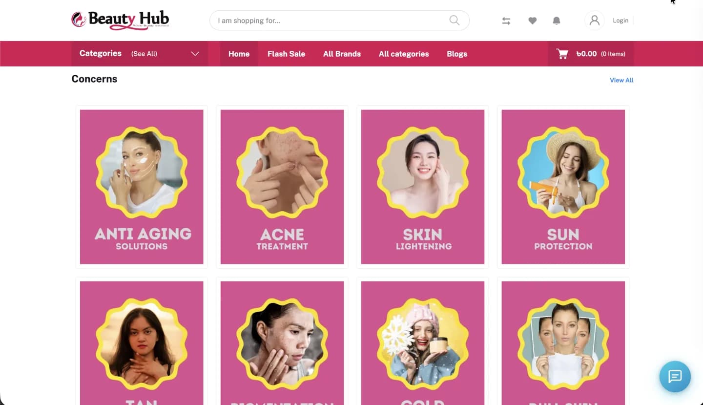 BeautyHub website, screen 2