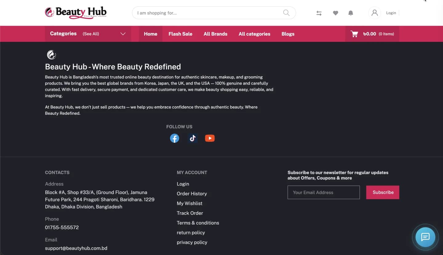 BeautyHub website, screen 3