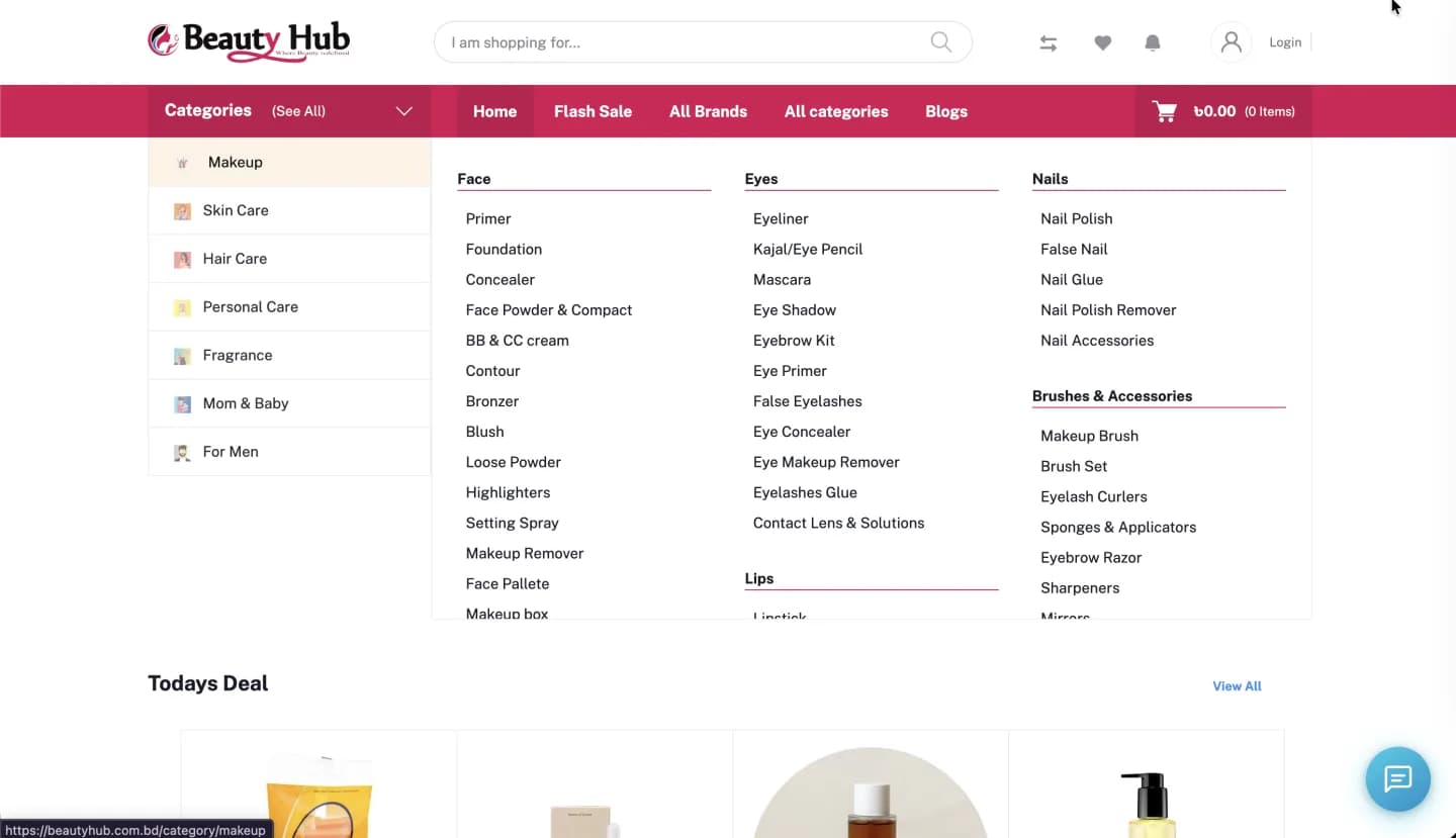 BeautyHub website, screen 4