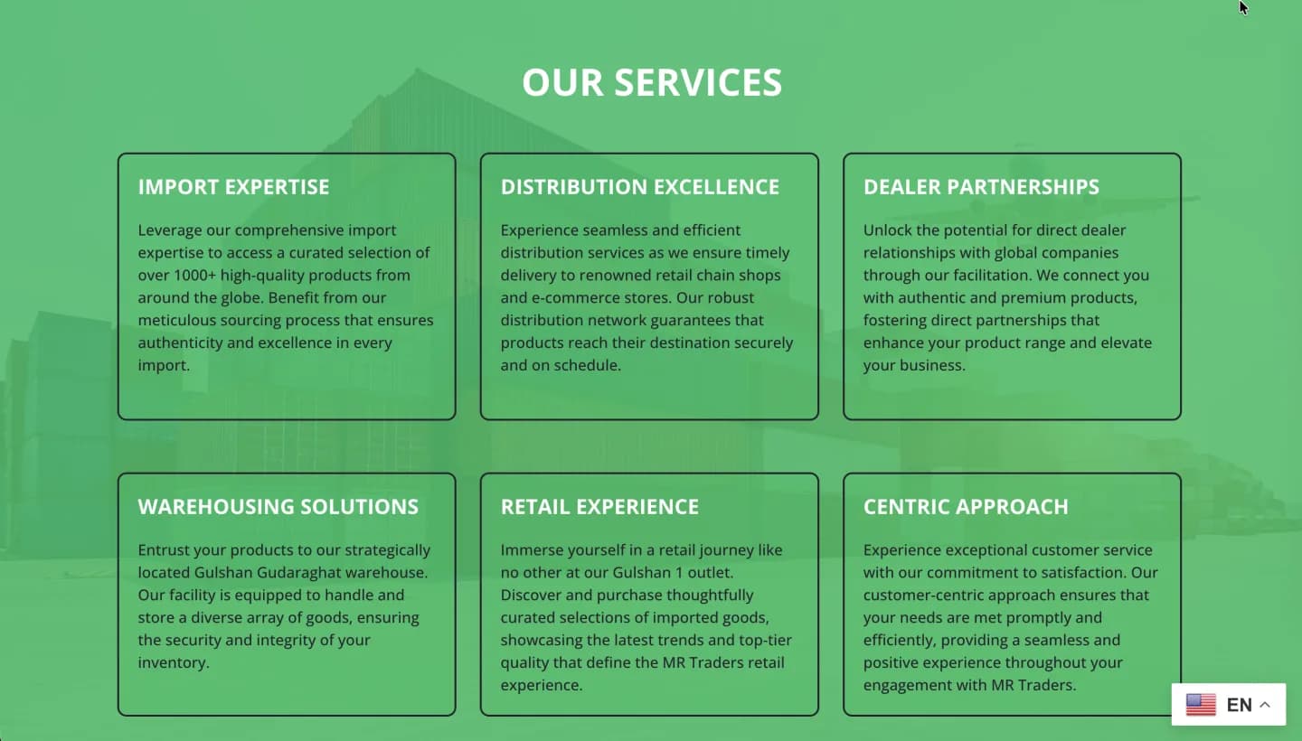 MR Traders website, screen 4