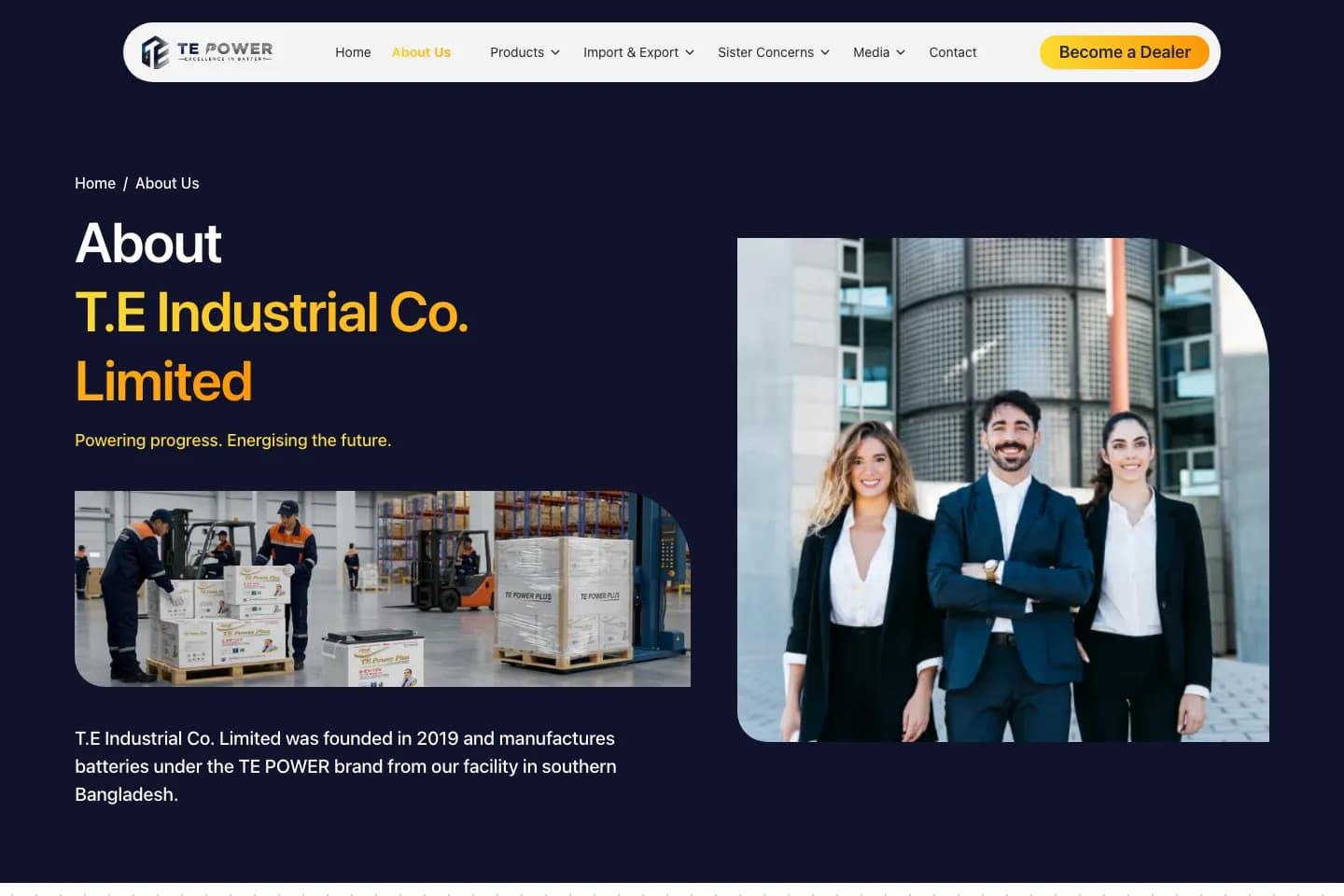 TE Power manufacturing and quality control page